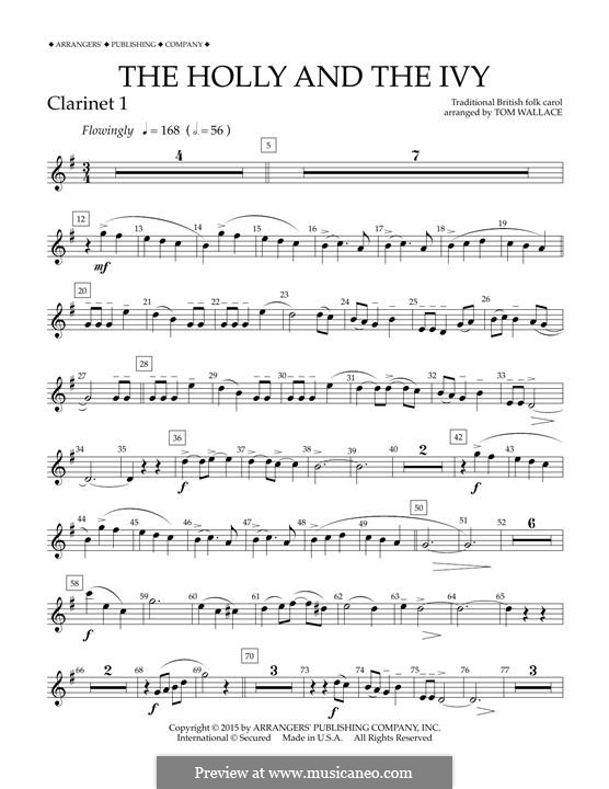 Concert Band version: Bb Clarinet 1 part by folklore