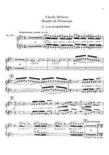 Set III, No.3 Rondes du printemps, L.122: Klarinettenstimmen by Claude Debussy