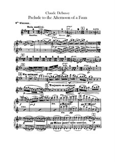 Prélude à l'après-midi d'un faune (Vorspiel zum Nachmittag eines Faunes), L.86: Violinstimme I by Claude Debussy