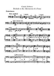 Prélude à l'après-midi d'un faune (Vorspiel zum Nachmittag eines Faunes), L.86: Kontrabass-Stimme by Claude Debussy