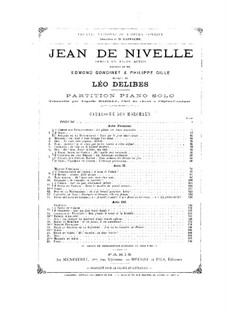 Jean de Nivelle: Klavierauszug by Léo Delibes