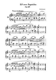 Elf neue Bagatellen für Klavier, Op.119: Bagatelle Nr.9 by Ludwig van Beethoven