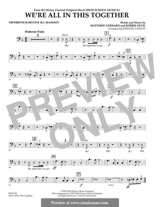 Version by Johnnie Vinson: Trombone/Baritone B.C./Bassoon part by Matthew Gerrard, Robbie Nevil