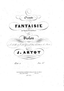 Grosse Fantasie über russischen Nationalhymne, Op.11: Partitur by Alexandre Joseph Artôt