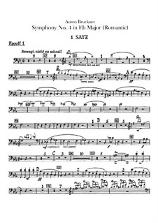 Sinfonie Nr.4 in Es-Dur 'Romantische', WAB 104: Fagottstimmen by Anton Bruckner