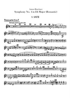Sinfonie Nr.4 in Es-Dur 'Romantische', WAB 104: Trompetenstimmen by Anton Bruckner