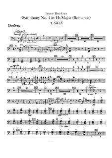 Sinfonie Nr.4 in Es-Dur 'Romantische', WAB 104: Paukenstimme by Anton Bruckner
