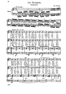 Siebzehn polnische Lieder, Op.74: Nr.15 Die Heimkehr by Frédéric Chopin