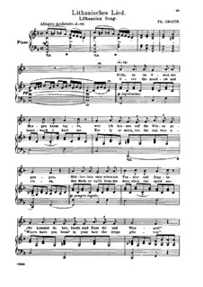Siebzehn polnische Lieder, Op.74: Nr.16 Lithauisches Lied by Frédéric Chopin