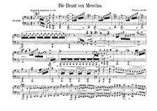 Die Braut von Messina, Op.100: Für Klavier, vierhändig by Robert Schumann