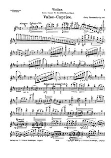 Walzer-Caprice für Violine und Klavier, Op.106: Solostimme by Goby Eberhardt