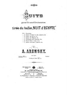 Ägyptische Nächte, Op.50: Suite, Nr.1-3 by Anton Arenski