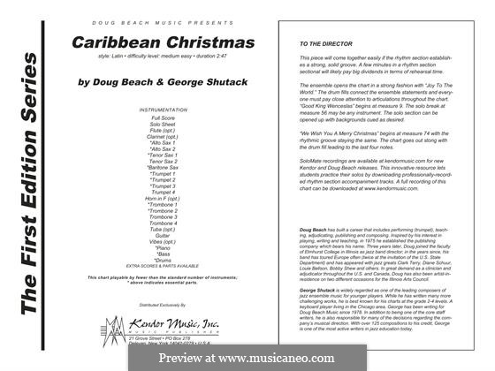 Caribbean Christmas: Vollpartitur by Doug Beach