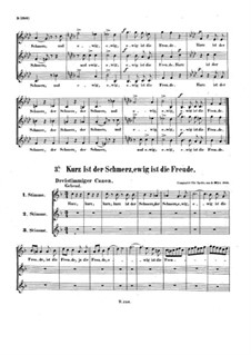 Kurz ist der Schmerz, WoO 166: Vocal score by Ludwig van Beethoven