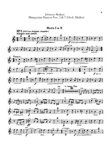 Nr.2, 7: Für Orchester – Waldhornstimmen by Johannes Brahms