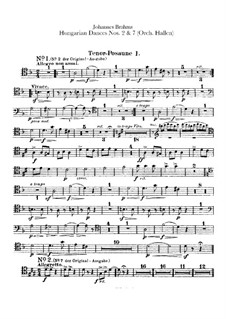 Nr.2, 7: Für Orchester – Posaunestimmen by Johannes Brahms