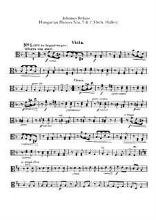 Nr.2, 7: Für Orchester – Bratschenstimme by Johannes Brahms