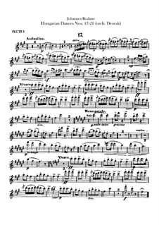 Nr.17-21: Für Orchester – Flötenstimmen by Johannes Brahms