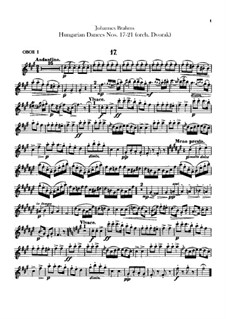 Nr.17-21: Für Orchester – Oboenstimmen by Johannes Brahms