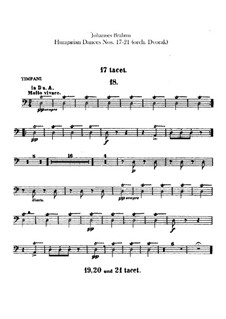 Nr.17-21: Für Orchester – Schlagzeugstimmen by Johannes Brahms