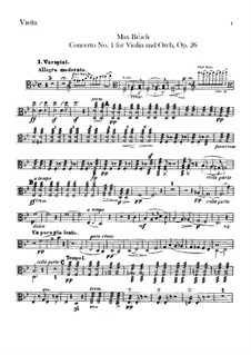 Violinkonzert Nr.1 in g-Moll, Op.26: Bratschenstimme by Max Bruch