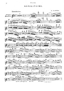 Napolitaine. Fantasie für Flöte und Klavier: Napolitaine. Fantasie für Flöte und Klavier by John Clinton