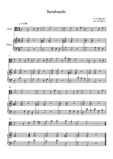 10 Easy Classical Pieces for Viola and Piano Vol.5: Sarabande by Wolfgang Amadeus Mozart, Franz Schubert, Antonín Dvořák, Georges Bizet, Georg Friedrich Händel, Giuseppe Verdi, Pjotr Tschaikowski, Emil Waldteufel, Adolphe Adam, Sebastián Yradier