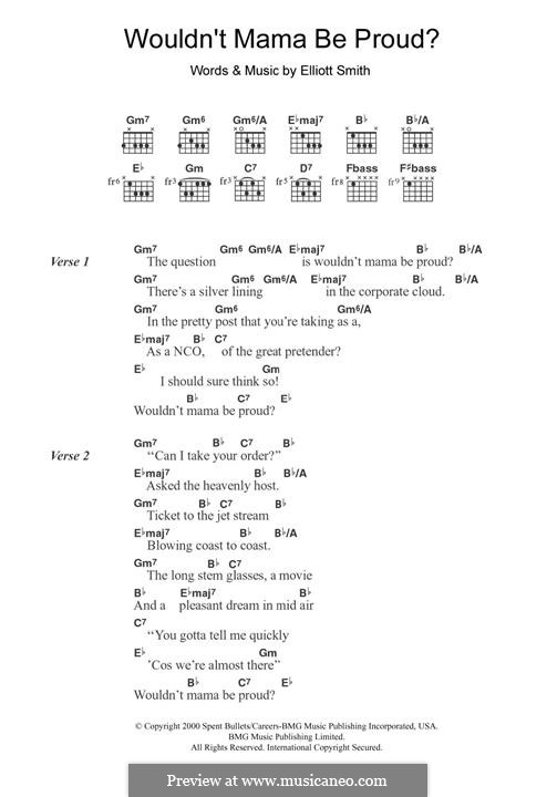 Wouldn't Mama Be Proud?: Für Gitarre by Elliott Smith
