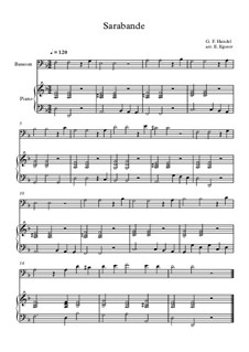 10 Easy Classical Pieces for Bassoon and Piano Vol.5: Sarabande by Wolfgang Amadeus Mozart, Franz Schubert, Antonín Dvořák, Georges Bizet, Georg Friedrich Händel, Giuseppe Verdi, Pjotr Tschaikowski, Emil Waldteufel, Adolphe Adam, Sebastián Yradier