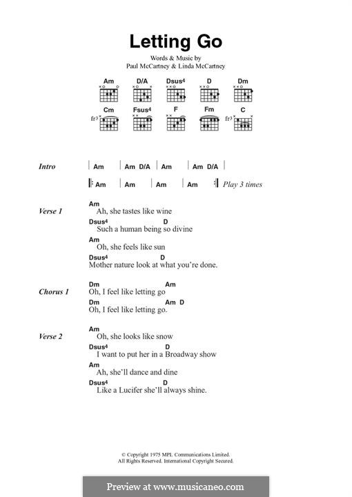 Letting Go (Wings): Für Gitarre by Linda McCartney, Paul McCartney