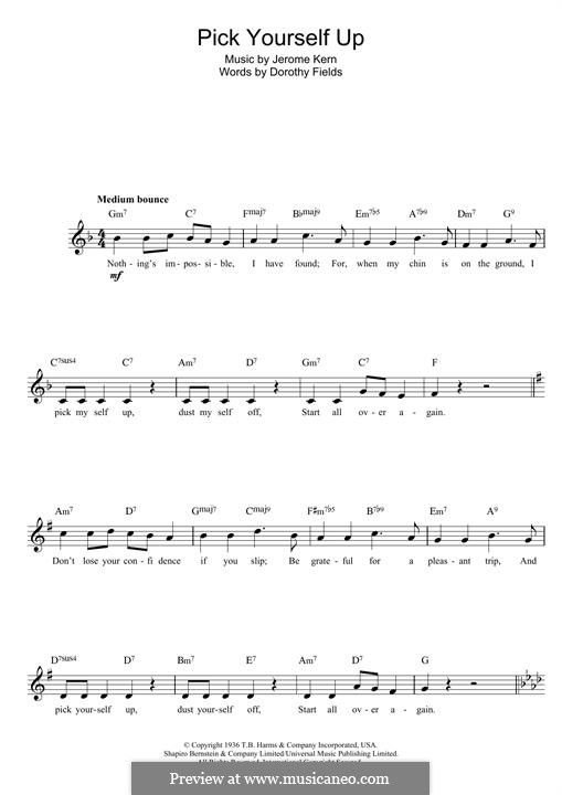 Pick Yourself Up (from Swing Time): Für Keyboard by Jerome Kern