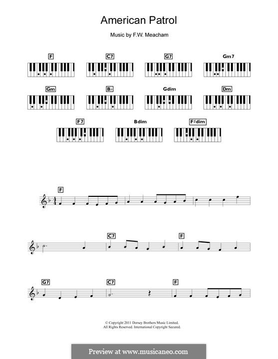 American Patrol, Op.92: Für Klavier by Frank W. Meacham