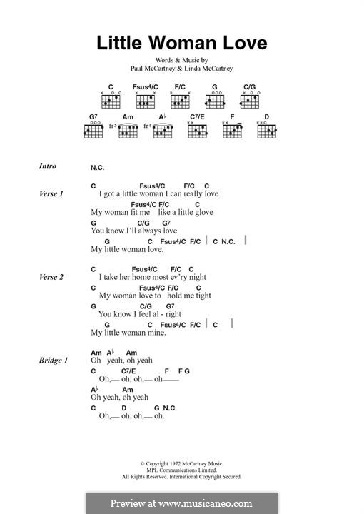 Little Woman Love (Wings): Für Gitarre by Linda McCartney, Paul McCartney