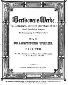 Die Ruinen von Athen, Op.113, 114: Die Ruinen von Athen by Ludwig van Beethoven