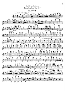 König Stephan, Op.117: Ouvertüre – Flötenstimmen I, II by Ludwig van Beethoven