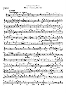 Missa Solemnis, Op.123: Oboenstimmen I-II by Ludwig van Beethoven