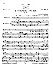 Der Kuss, Op.128: Für Stimme und Klavier by Ludwig van Beethoven