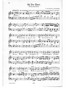 Der Kuss, Op.128: Für Stimme und Klavier by Ludwig van Beethoven