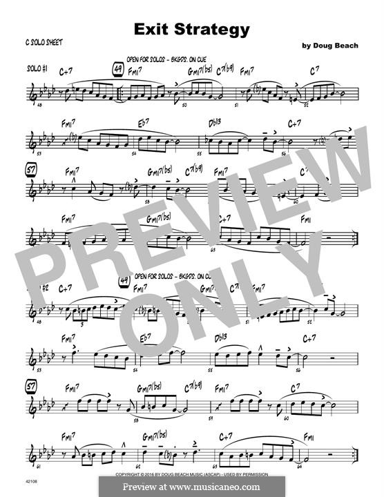 Exit Strategy: Solo Sheet - Trumpet part by Doug Beach