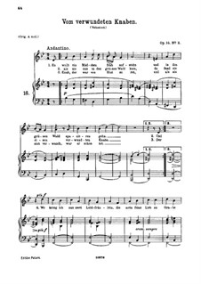 Romanzen und Lieder, Op.14: Nr.2 Vom verwundeten Knaben by Johannes Brahms