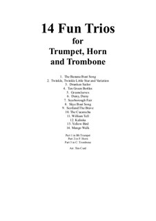 14 Fun Trios: For trumpet, french horn and trombone by folklore