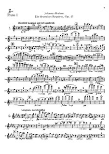 Ein deutsches Requiem, Op.45: Flötenstimmen by Johannes Brahms