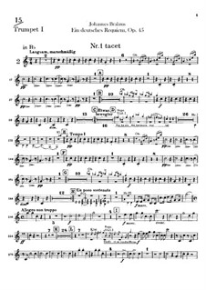 Ein deutsches Requiem, Op.45: Trompetenstimmen by Johannes Brahms