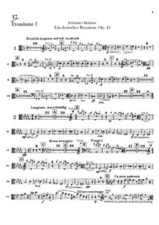 Ein deutsches Requiem, Op.45: Posaune- und Tubastimmen by Johannes Brahms