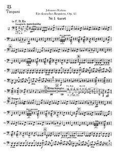Ein deutsches Requiem, Op.45: Paukenstimme by Johannes Brahms