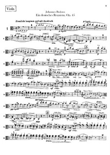 Ein deutsches Requiem, Op.45: Bratschenstimme by Johannes Brahms