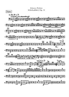 Schicksalslied , Op.54: Paukenstimme by Johannes Brahms
