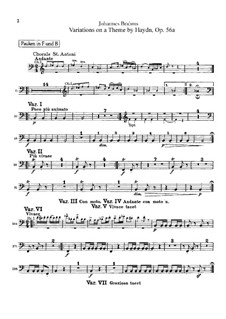 Variationen über ein Thema von Haydn, Op.56a: Schlagzeugstimmen by Johannes Brahms