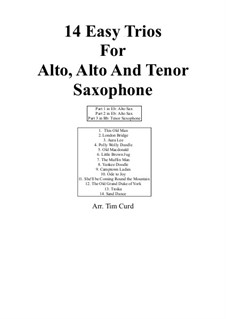 14 Easy Trios: For alto, alto and tenor saxophone by folklore