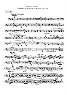 Variationen über ein Thema von Haydn, Op.56a: Kontrabass-Stimme by Johannes Brahms